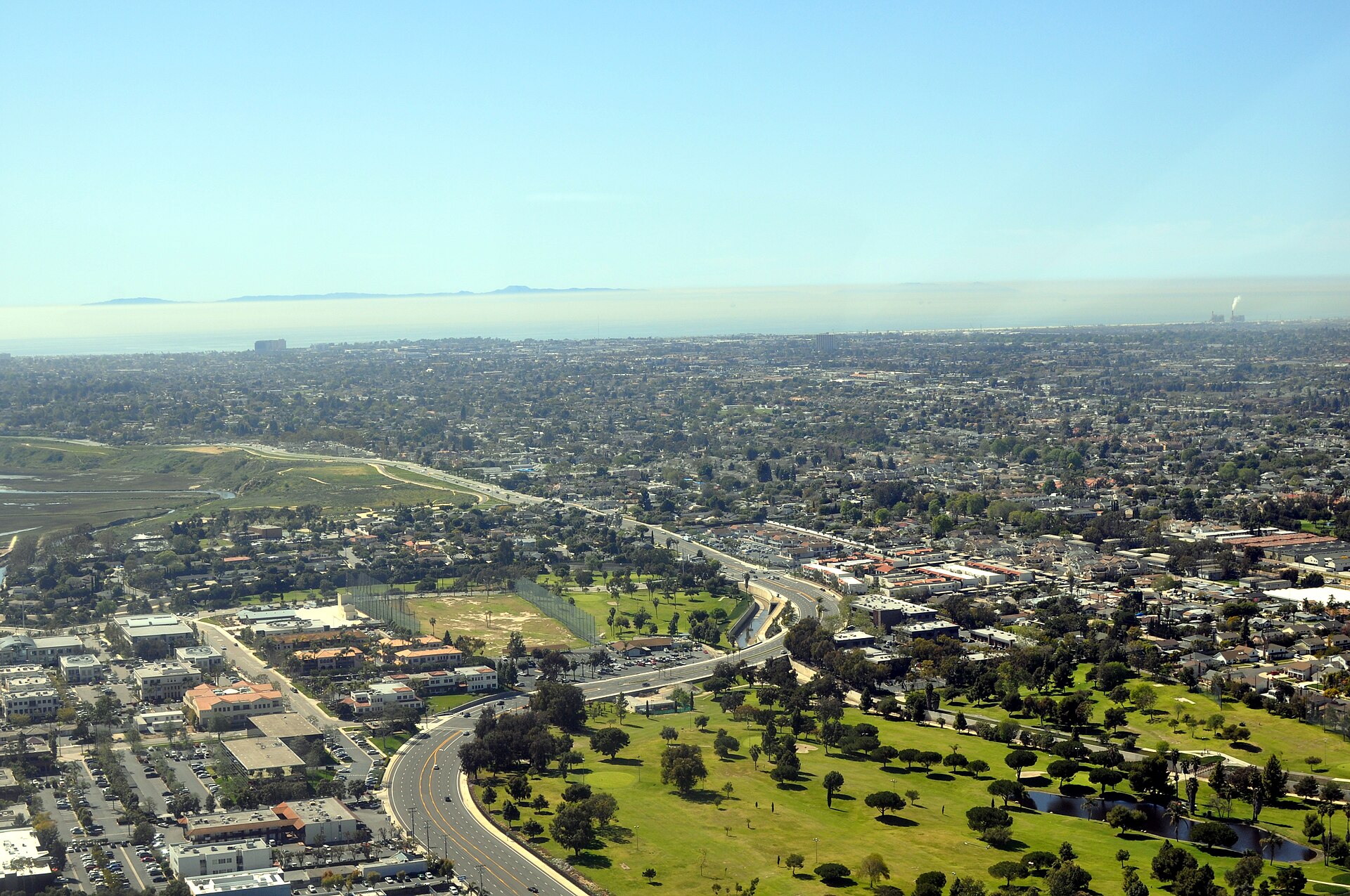 South Costa Mesa and the surrounding coastal area, photographed in 2011